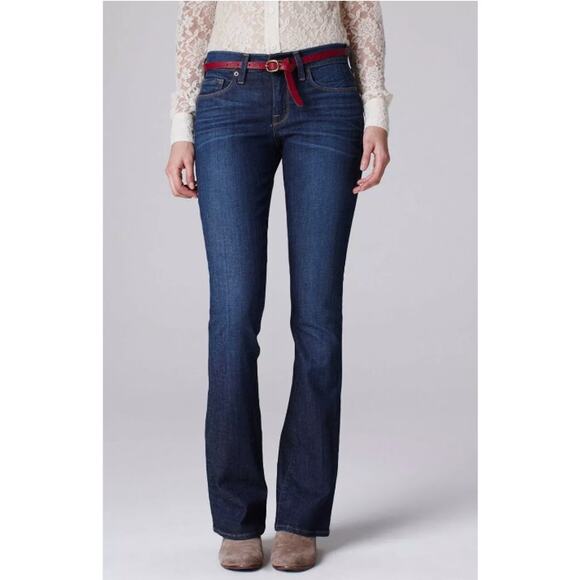 Lucky Brand Sofia Boot 7WC1003 Dark Wash Mid-Rise 5-Pocket Denim Jeans 10 x 30 - Picture 1 of 11